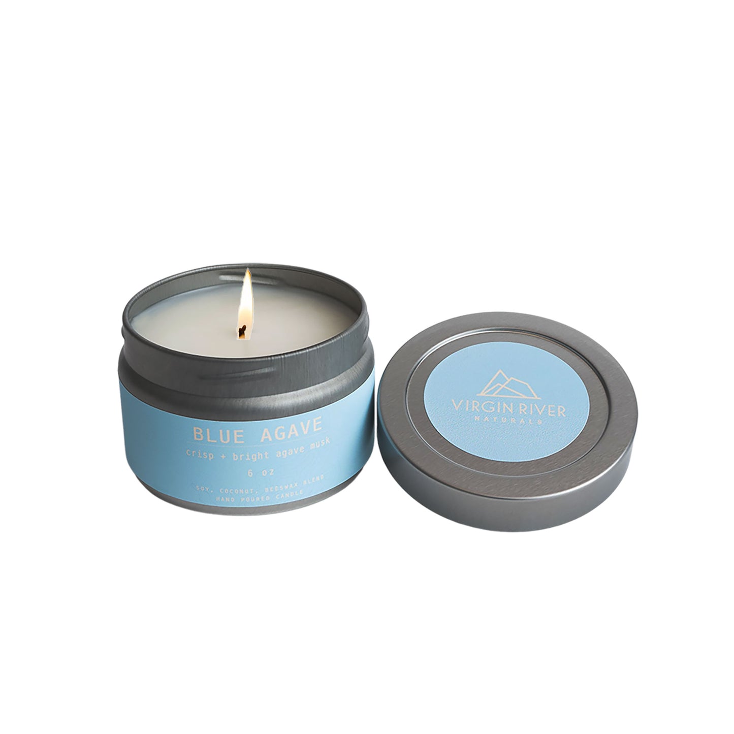 BLUE AGAVE 6oz Travel Tin Candle