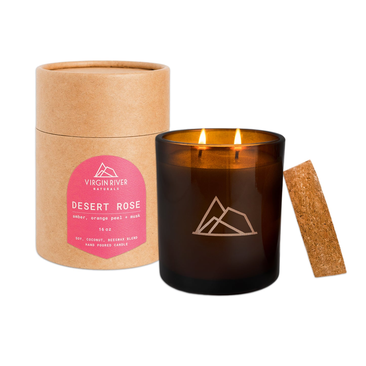 DESERT ROSE 16oz Glass Jar Candle