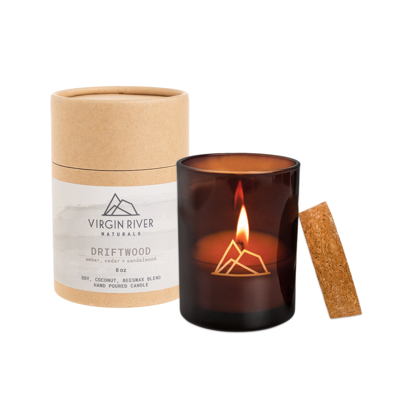 DRIFTWOOD 8oz Glass Jar Candle
