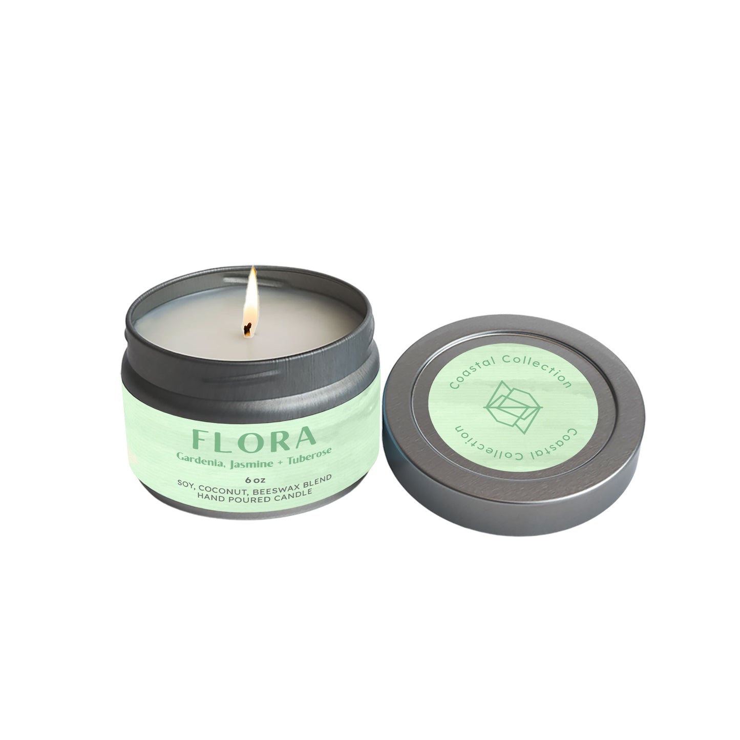 FLORA 6oz Travel Tin Candle