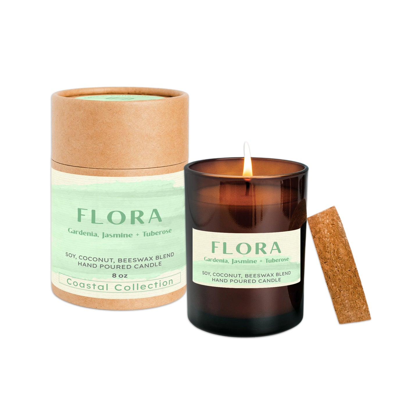 FLORA 8oz Glass Jar Candle