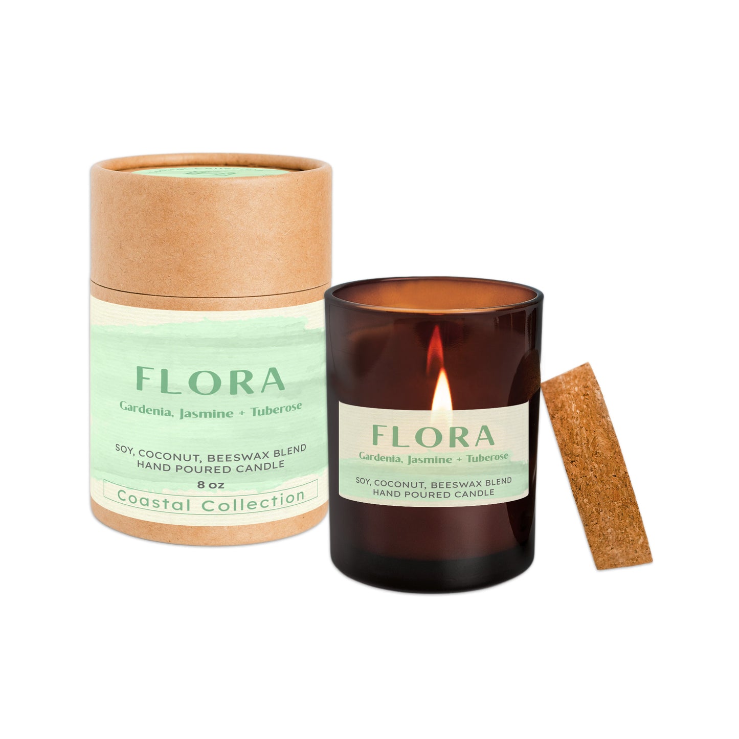 FLORA 8oz Glass Jar Candle