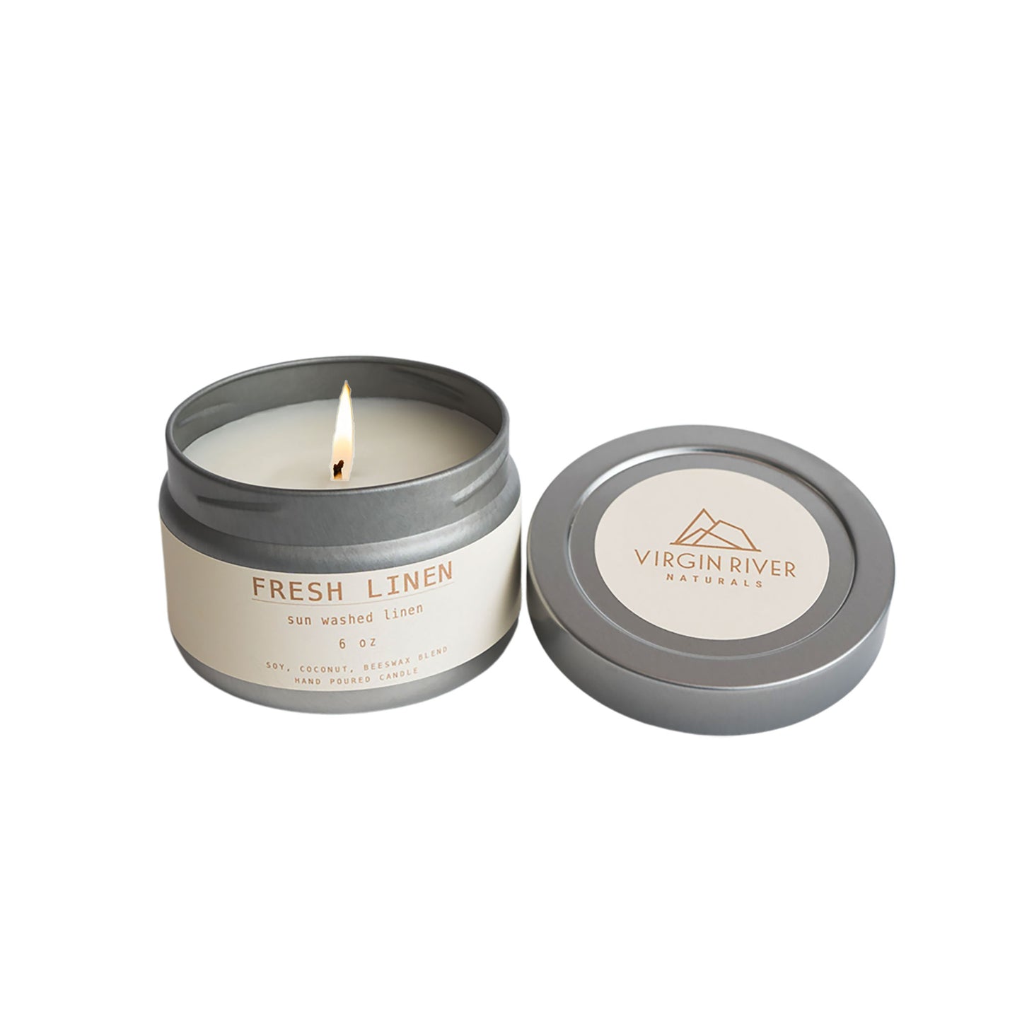 FRESH LINEN 6oz Travel Tin Candle