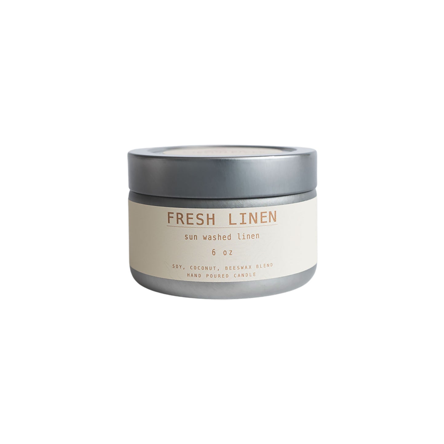 FRESH LINEN 6oz Travel Tin Candle