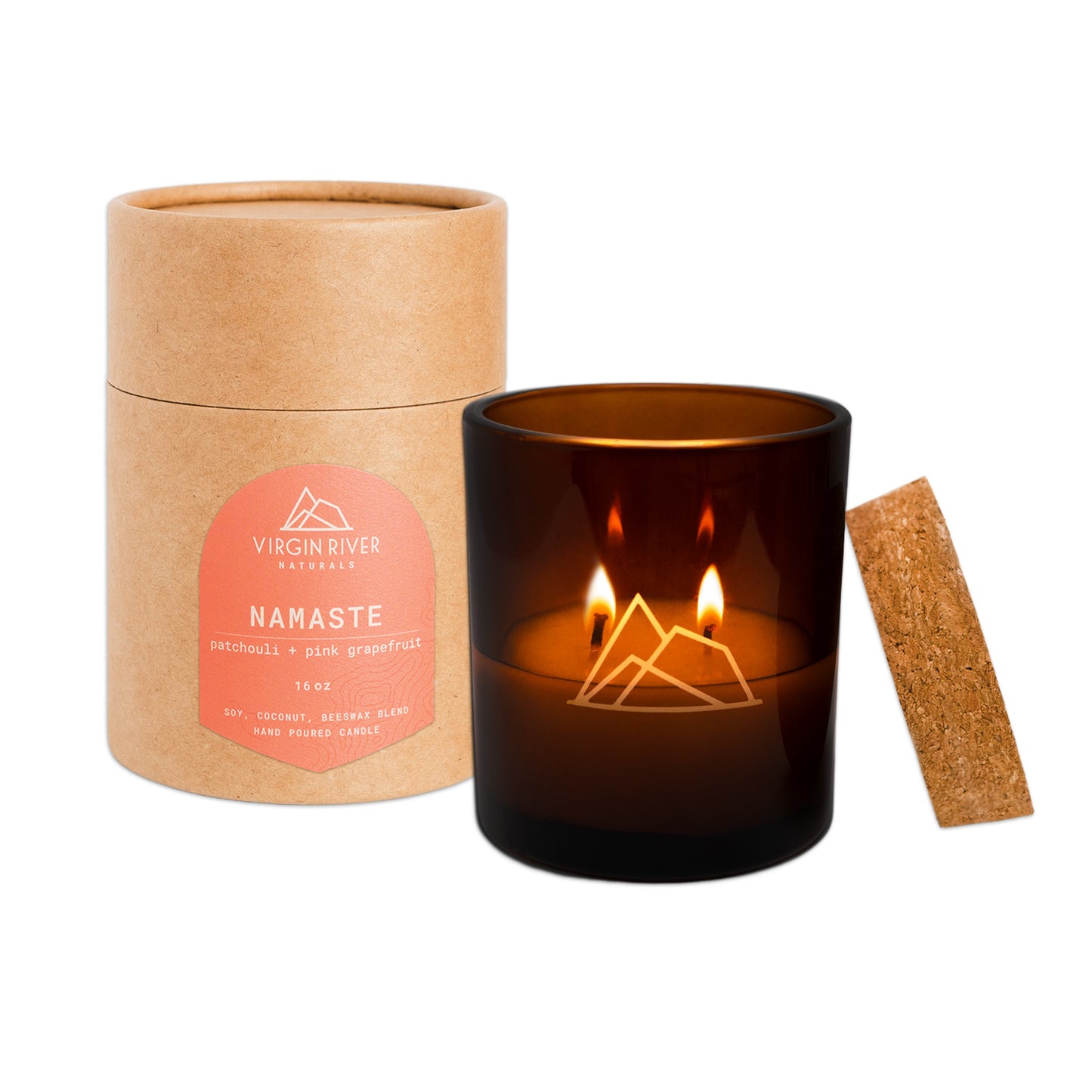 NAMASTE 16oz Glass Jar Candle