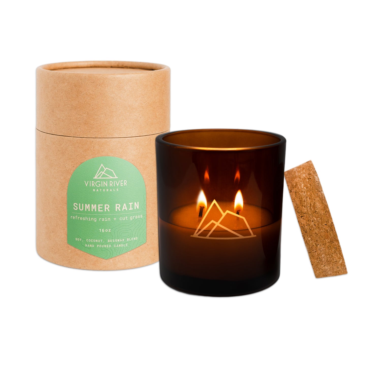 SUMMER RAIN 16oz Glass Jar Candle