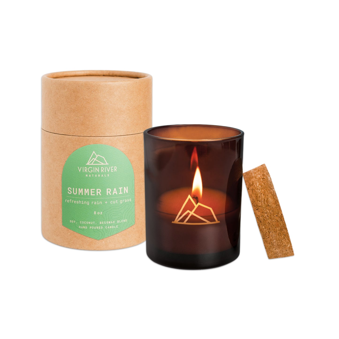 SUMMER RAIN 8oz Glass Jar Candle