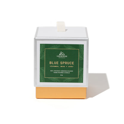 BLUE SPRUCE 8oz Glass Jar Candle