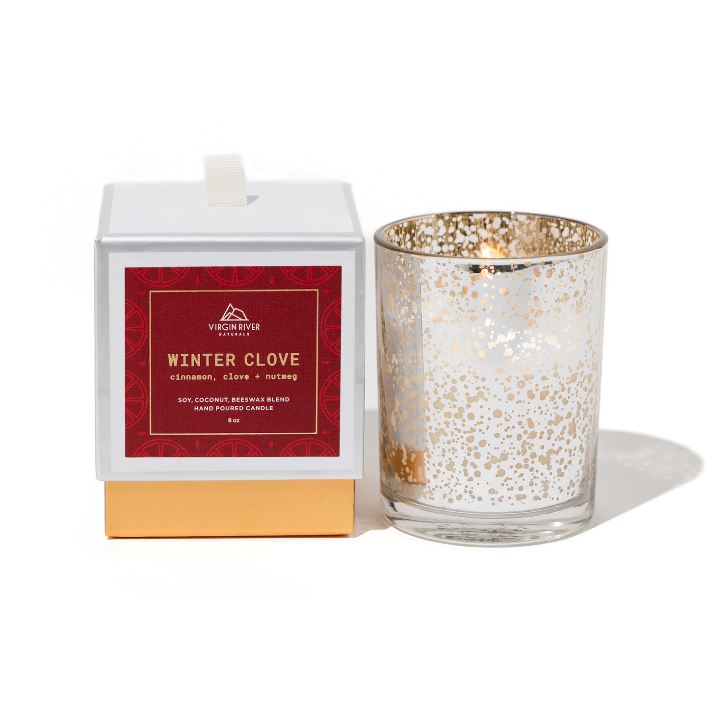 WINTER CLOVE 8oz Glass Jar Candle