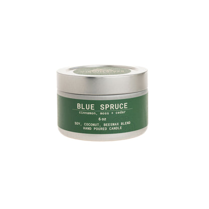 BLUE SPRUCE  6oz Travel Tin Candle