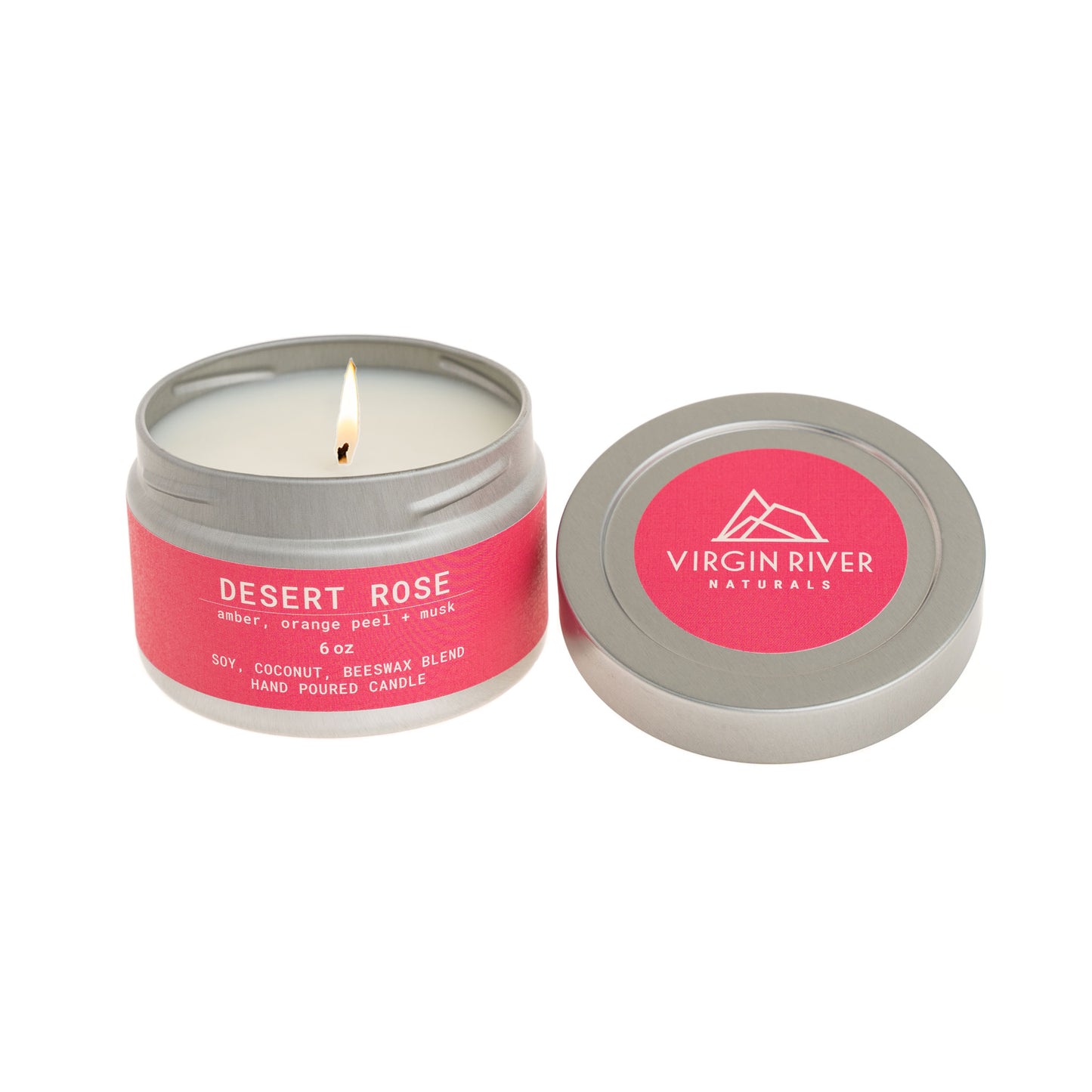 DESERT ROSE 6oz Travel Tin Candle