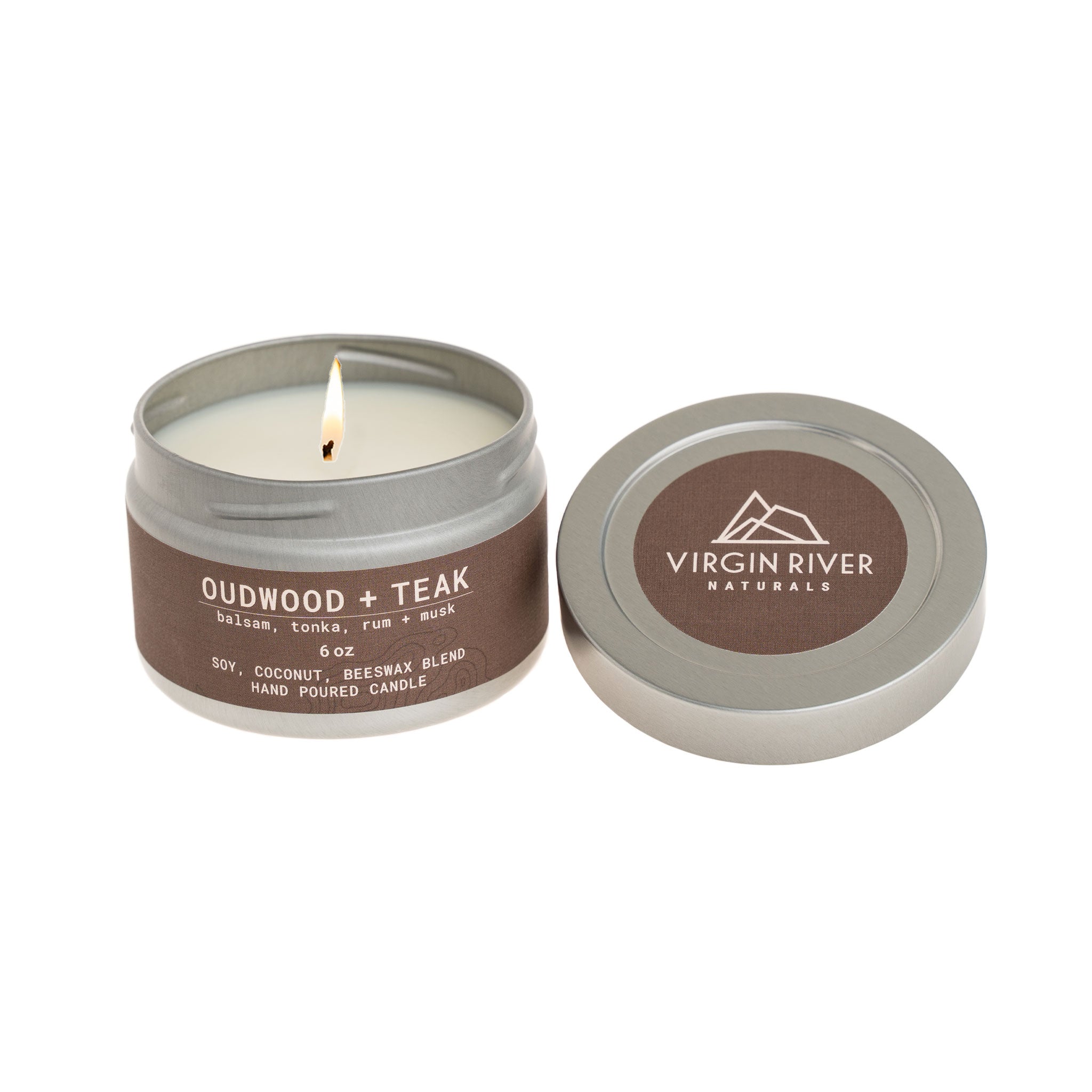 Virgin River Naturals Oudwood + Teak Candle