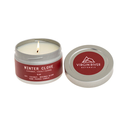 WINTER CLOVE 6oz Travel Tin Candle