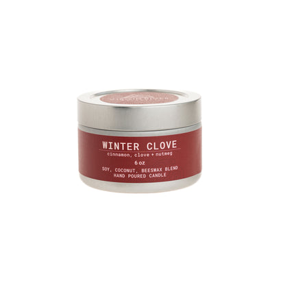 WINTER CLOVE 6oz Travel Tin Candle